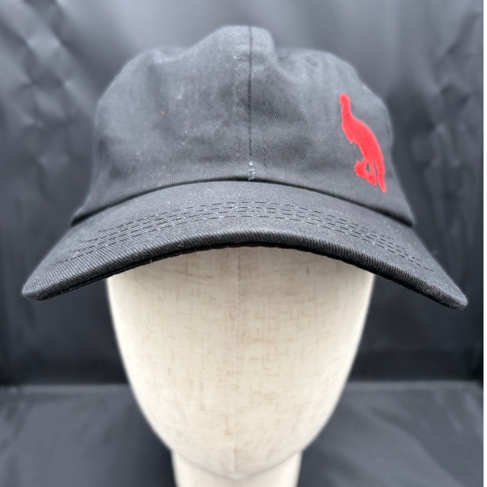 Wild Turkey Bourbon Baseball Cap Hat Black Red Embroidered Logo Adjustable Strap
